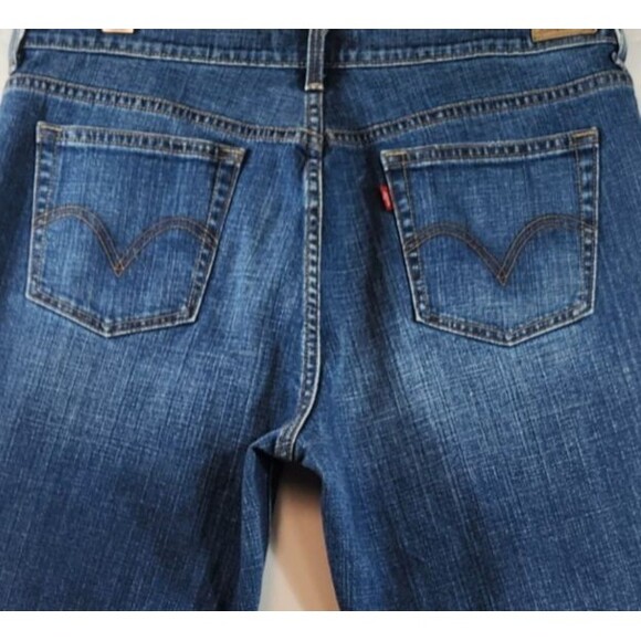 Levis 515 Women’s Jeans Size 16 Short Boot Cut Med Wash Denim Cotton Blend - Picture 6 of 16